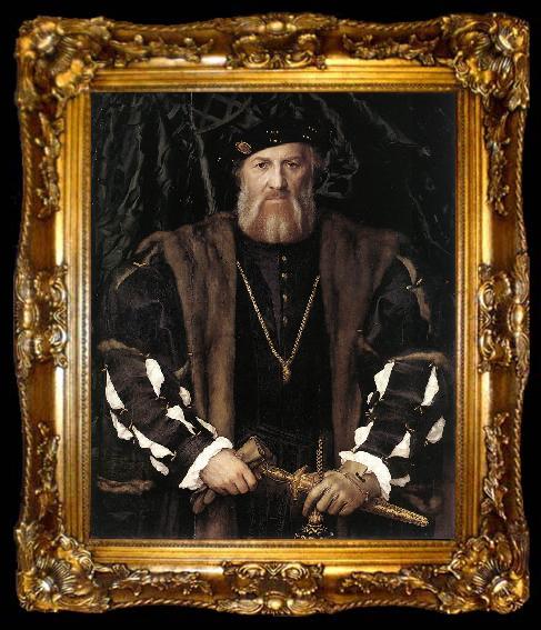 framed  HOLBEIN, Hans the Younger Portrait of Charles de Solier, Lord of Morette ag, ta009-2